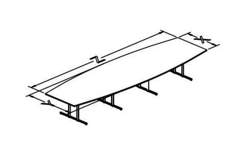 p base fixed tables boat TT conf 4 legs