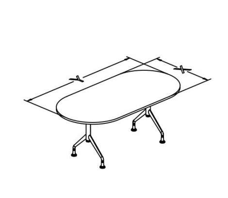 T base folding tables racetrack T conf